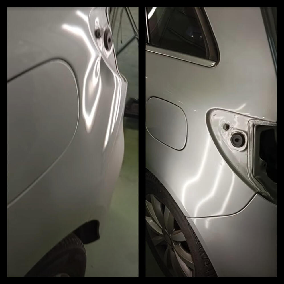 Dettaglio lavorazione PDR su auto di lusso - Riparazione Grandine Lombardia