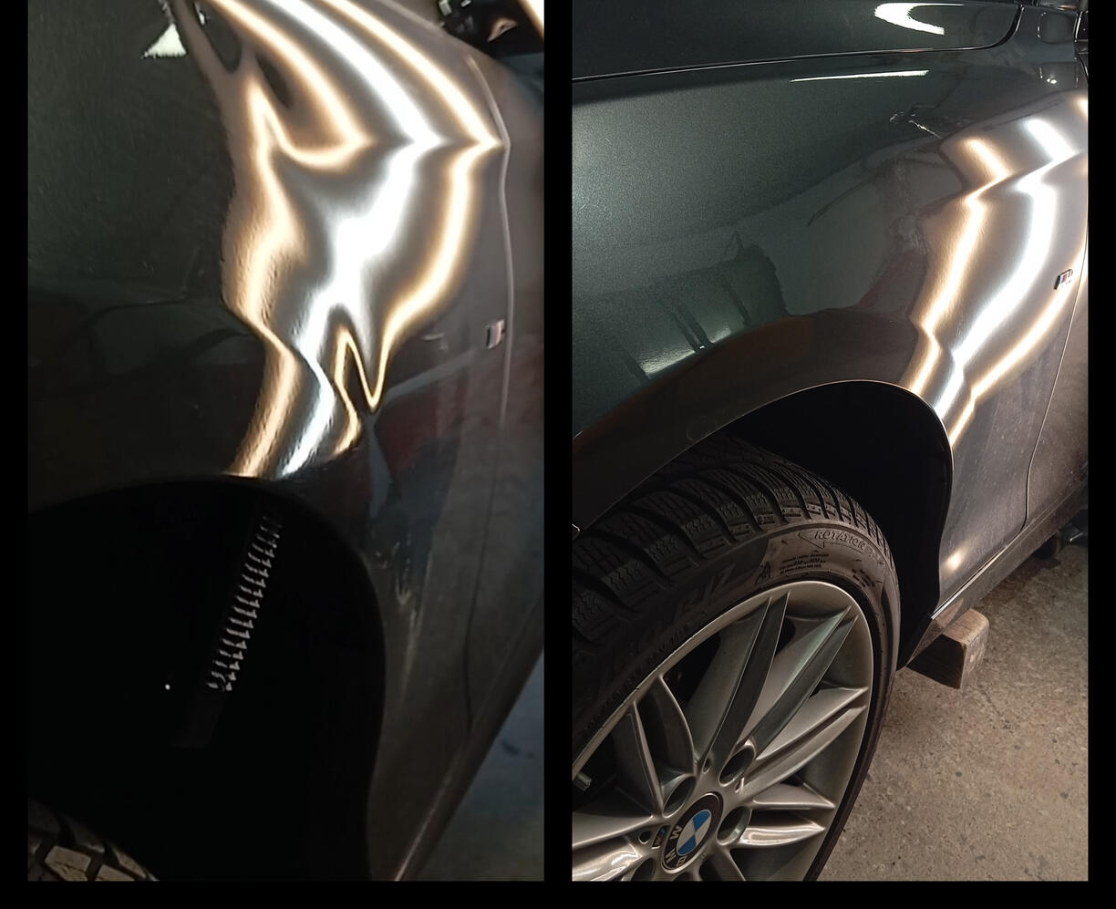 Riparazione grandine auto prima e dopo - Tecnico Levabolli Brescia